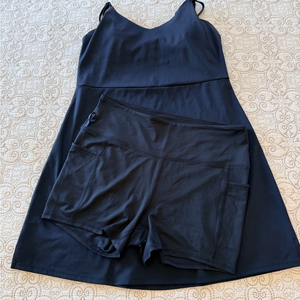 DSG Black Active Dress with Built-In Shorts